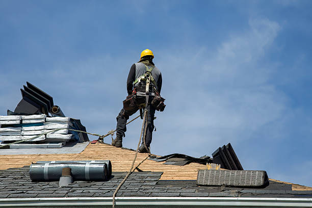 Professional Gutter Installation technician working in Charleston, IL